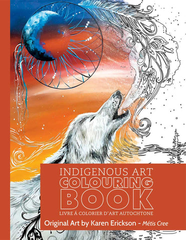 Livre à colorier autochtone de l'artiste Crie, Karen Erickson. (Pour enfants et adultes) (LIVRAISON GRATUITE)