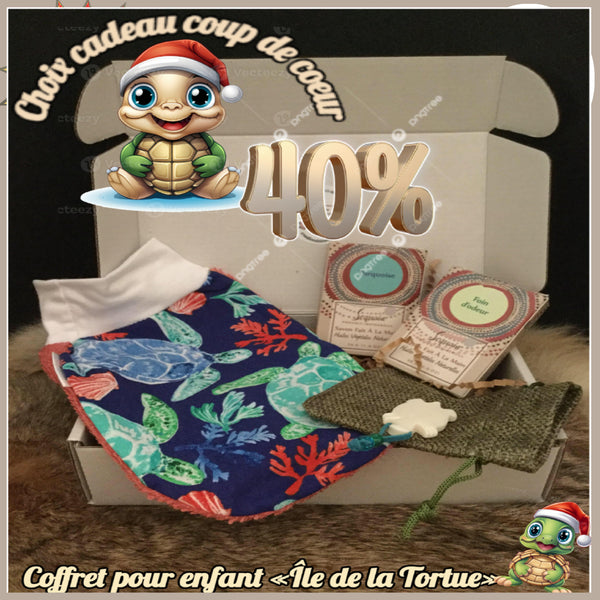 **Coffret pour enfant «Île de la tortue».(3 à 10 ans) Sequoia, produits 100% autochtones du Québec(Voir description)
