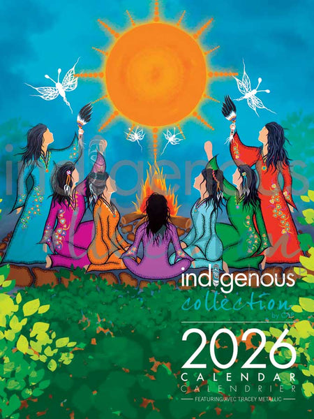 CALENDRIER 2026 anglais/français. -ARTISTE. Métallique, Tracey   *L'artiste ou le titulaire des droits d'auteur a perçu des redevances pour la vente de ce produit. Conçu au Canada.