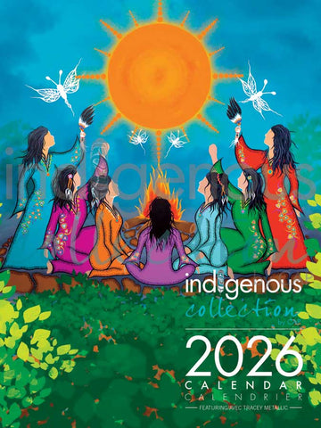 CALENDRIER 2026 anglais/français. -ARTISTE. Métallique, Tracey   *L'artiste ou le titulaire des droits d'auteur a perçu des redevances pour la vente de ce produit. Conçu au Canada.