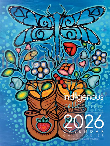 CALENDRIER 2026 anglais/français. -ARTISTE.  Traverse, Jackie  *L'artiste ou le titulaire des droits d'auteur a perçu des redevances pour la vente de ce produit. Conçu au Canada.