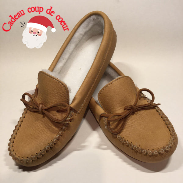 #B442. Mocassin homme, 100% cuir d’orignal (Livraison incluse dans le prix)