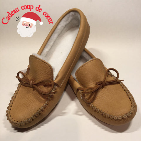 #B442. Mocassin homme, 100% cuir d’orignal (Livraison incluse dans le prix)