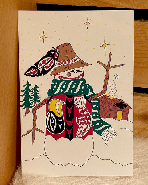 *Ensemble de 6 cartes de souhaits* Collection : ‘Joyeux Noël’. Artiste autochtone Angela Kimble.(#1) * (LIVRAISON GRATUITE!)