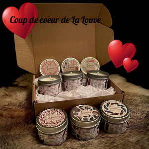 **COUP DE COEUR!♥ Coffret 'Trio de bougies' Foin d'odeur sacré/Mûre et sauge/Femme céleste. Sequoia, produits 100% autochtones du Québec! (Voir description complète).