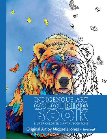 Livre à colorier autochtone de l'artiste Te-moak de l'ouest des Shoshone Nevada, Micqaela Jones (Pour enfants et adultes) (LIVRAISON GRATUITE)